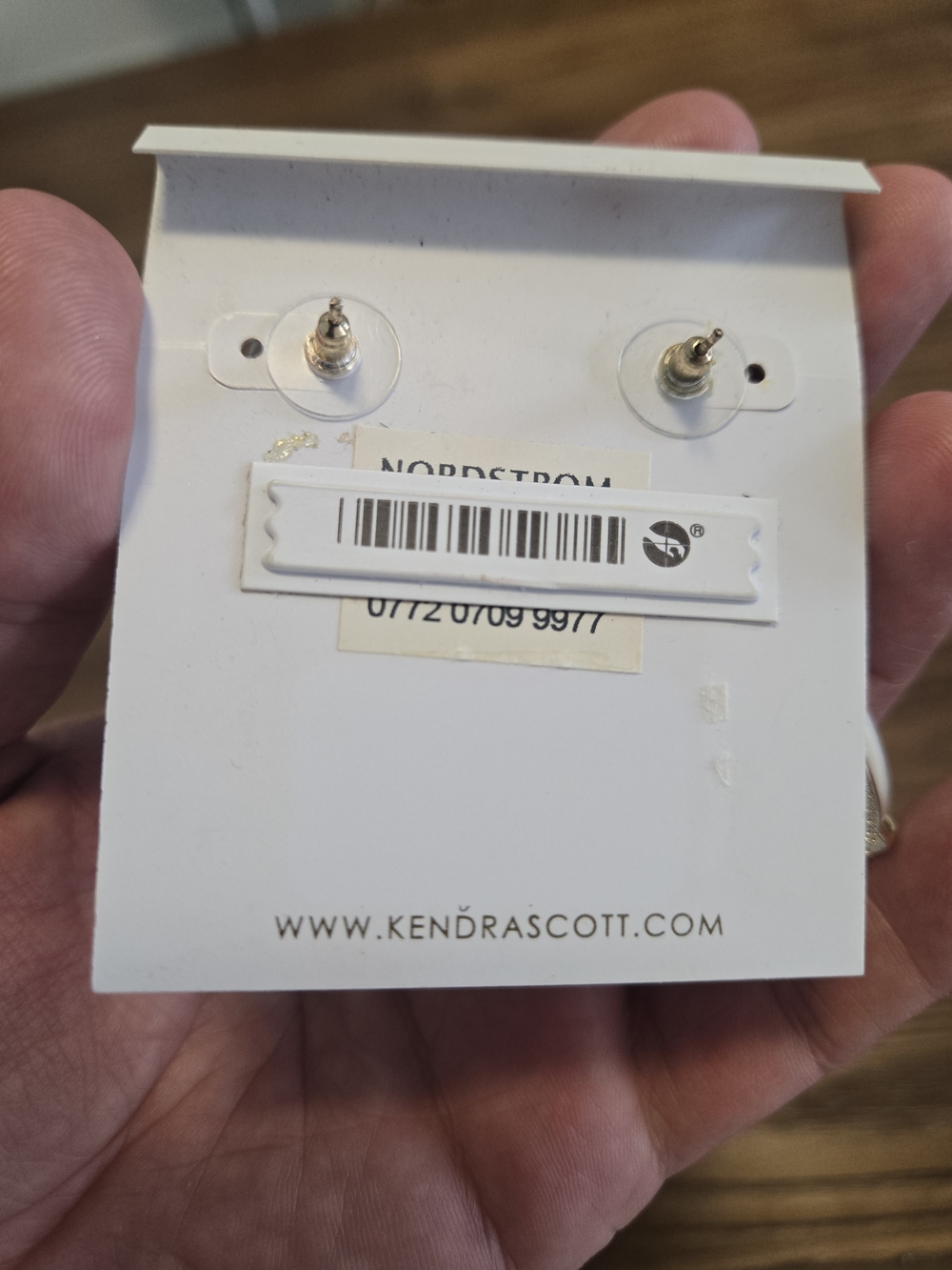 Kendra Scott Katie Statement Earrings White Iridescent in Gold Hardware - Picture 4 of 6